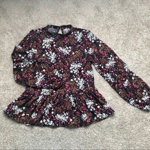 ❌SOLD❌ Loft Floral Peplum Blouse